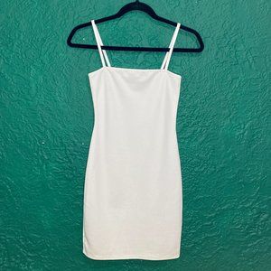PrettyLittleThing White Spaghetti Strap Bodycon Mini Dress US 2